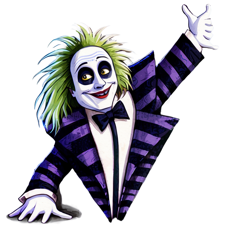 Beetlejuice Cartoon Art Png Lrl57 PNG Image