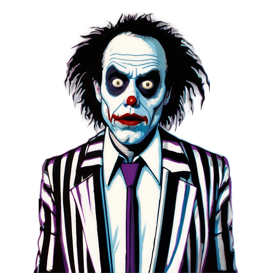 Beetlejuice Tim Burton Style Png Prr30 PNG Image