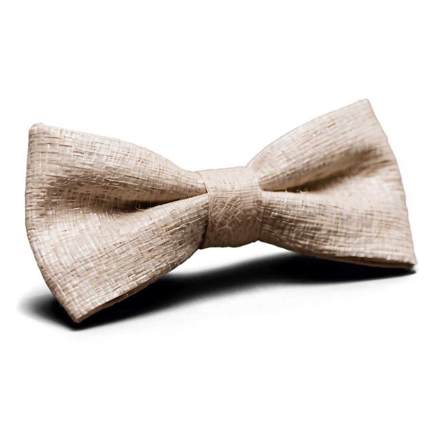 Beige Linen Bow Tie Png 58 PNG Image