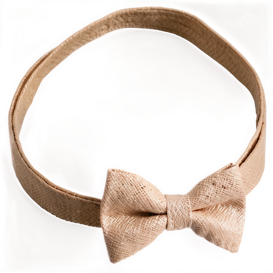 Beige Linen Bow Tie Png Tal69 PNG Image