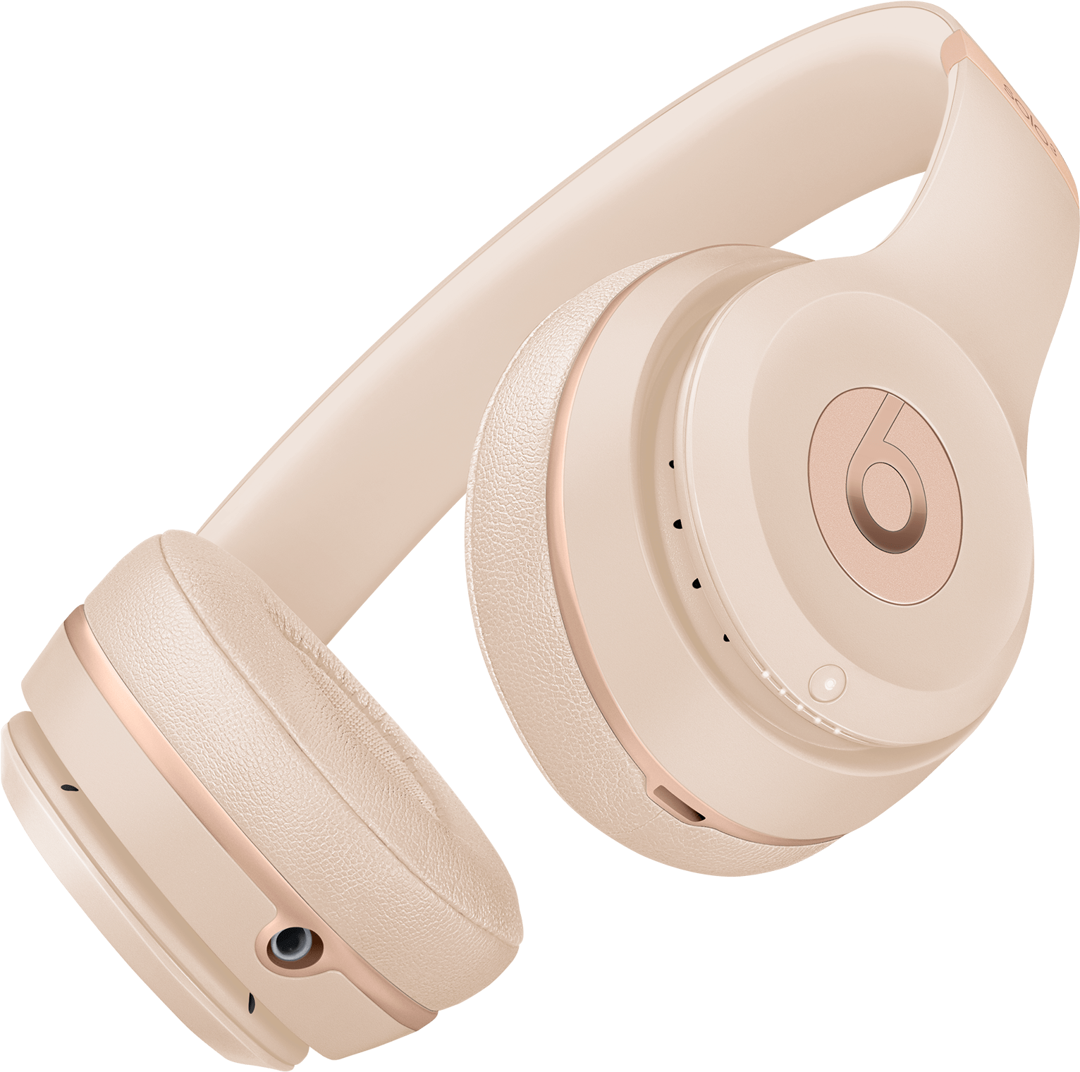 Beige Over Ear Headphones PNG Image