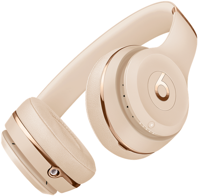 Beige Over Ear Headphones PNG Image