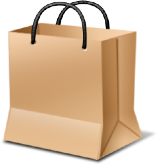 Beige Paper Shopping Bag PNG Image