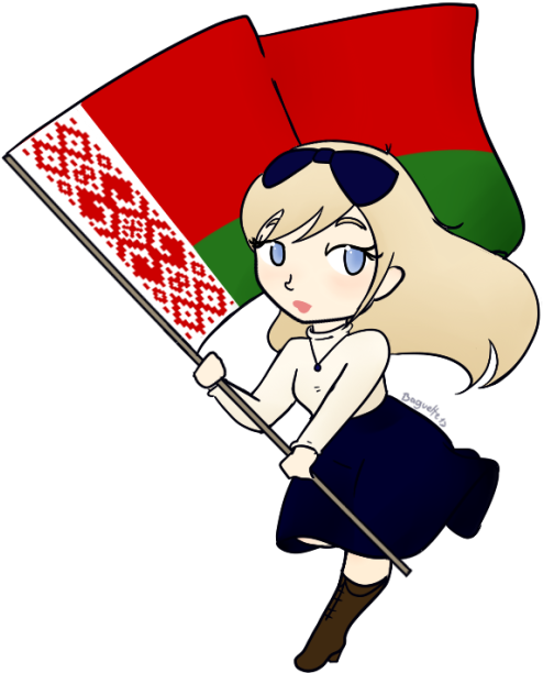 Belarusian Flag Anime Character PNG Image