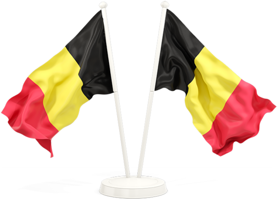 Belgian Flagson Stands PNG Image