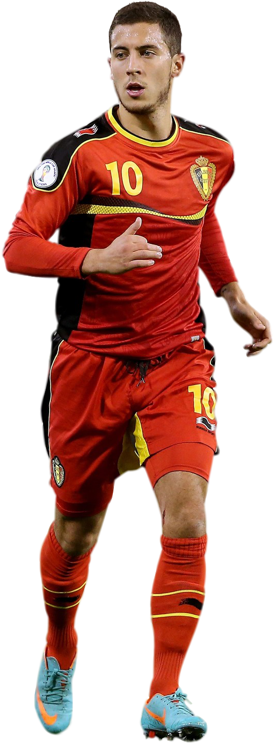 Belgian Footballer Number10 Action Shot PNG Image