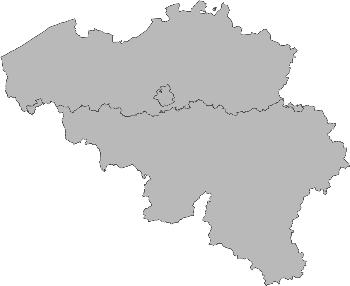 Belgium Outline Map PNG Image