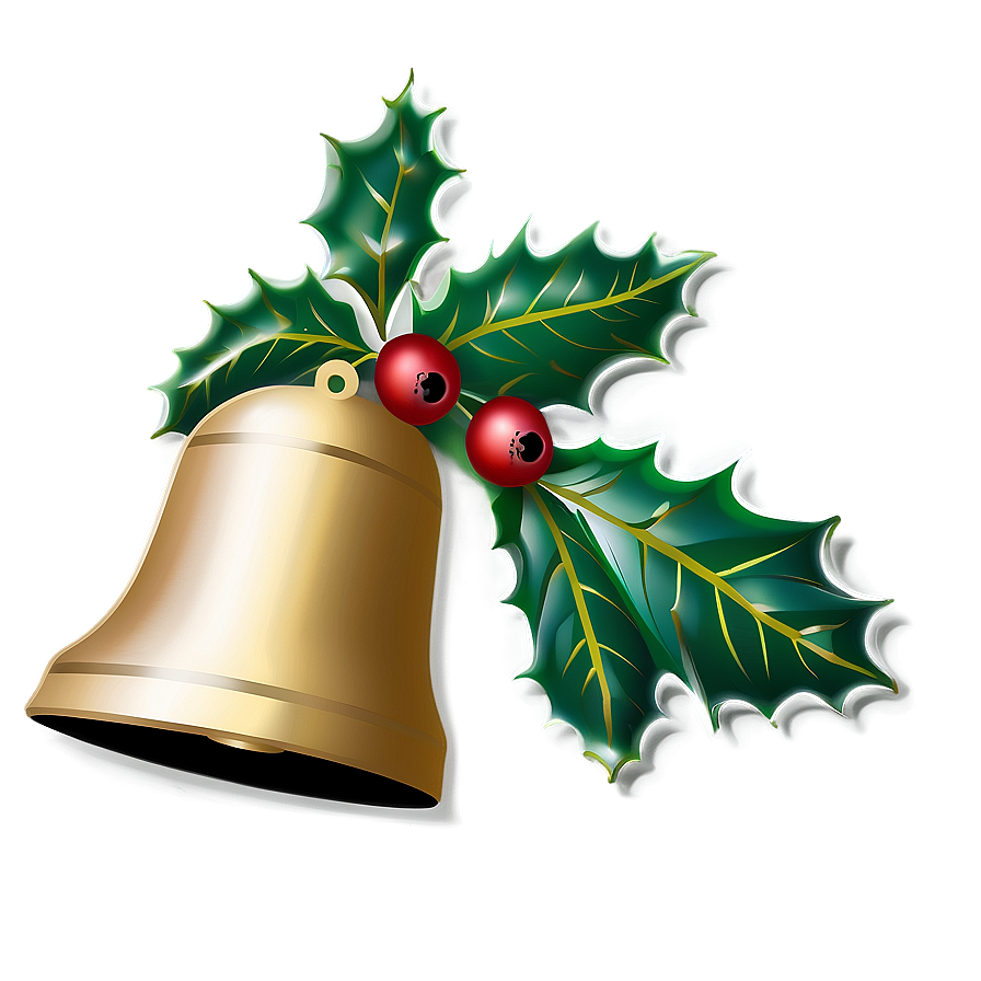 Bell With Holly Png Mwl PNG Image