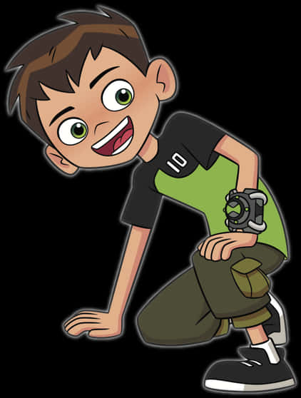 Ben_10_ Cartoon_ Character_ Pose PNG Image