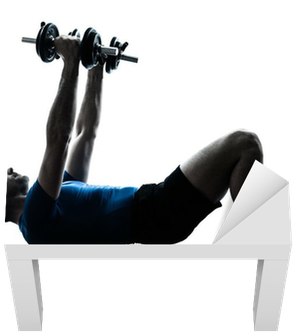 Bench Press Workout Silhouette PNG Image