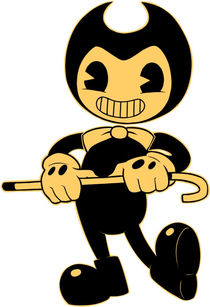 Bendy Cartoon Character Pose PNG Image