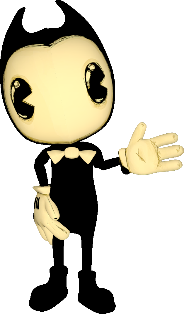 Bendy Cartoon Character Pose PNG Image