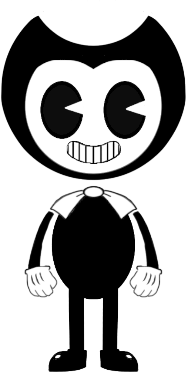 Bendy Cartoon Character Standing PNG Image