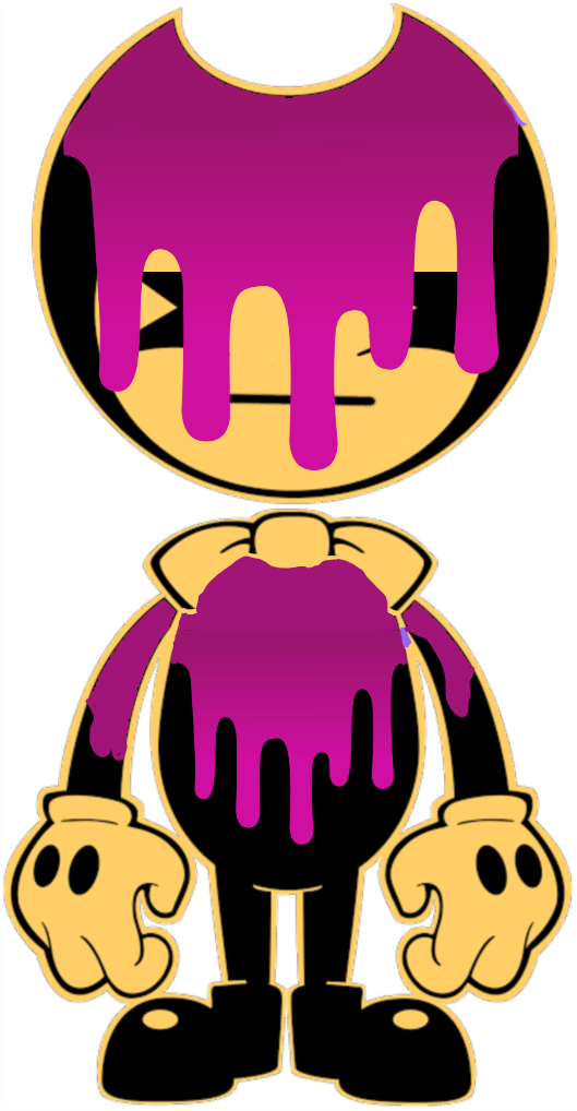 Bendy Cartoon Dripping Ink PNG Image