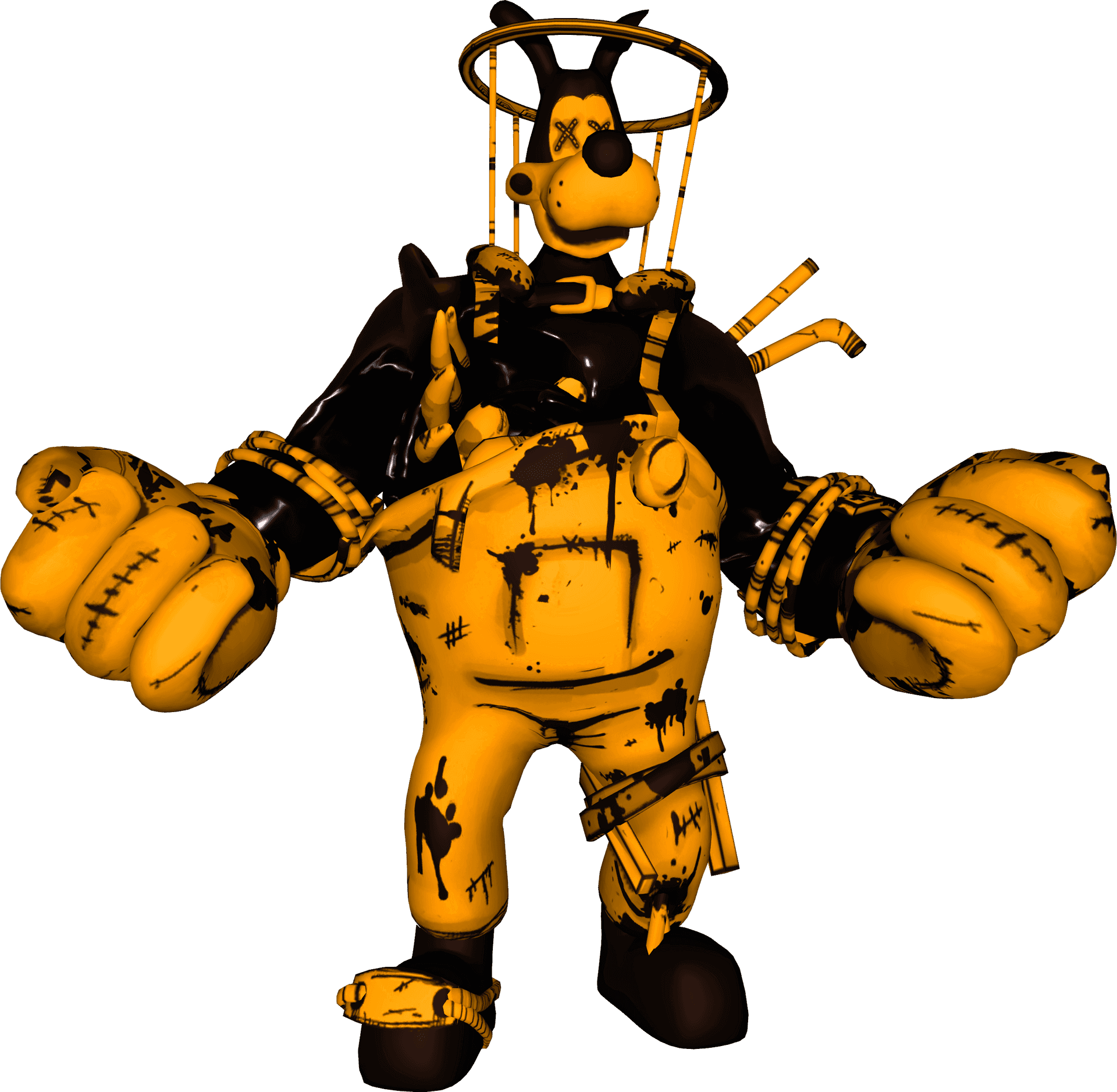 Bendy_ Character_ Model PNG Image