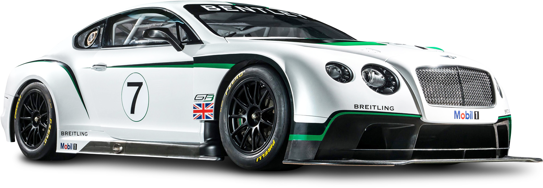 Bentley Race Car Number7 PNG Image