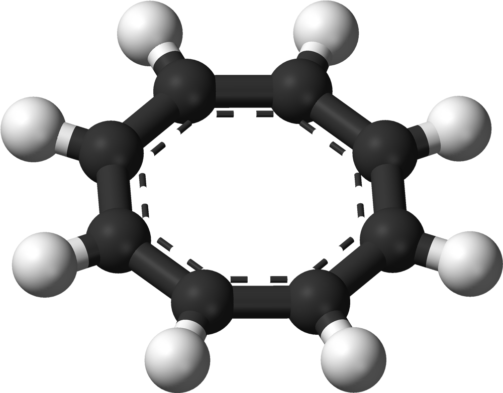 Benzene Molecule Structure PNG Image