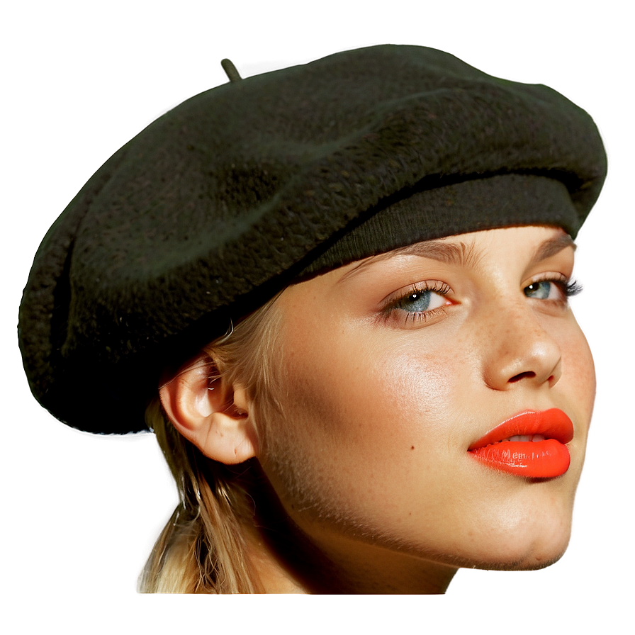 Beret On Model Png 7 PNG Image