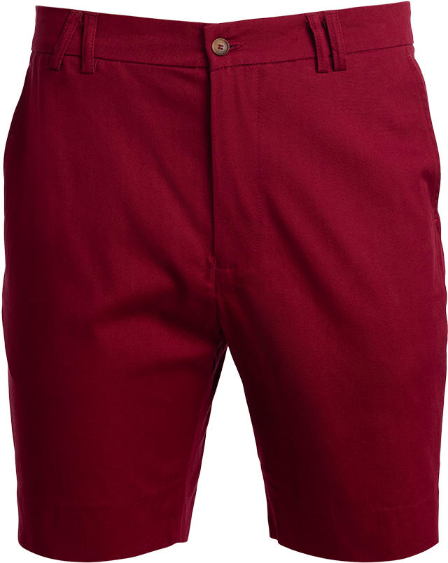 Bermuda Shorts Red Front View PNG Image