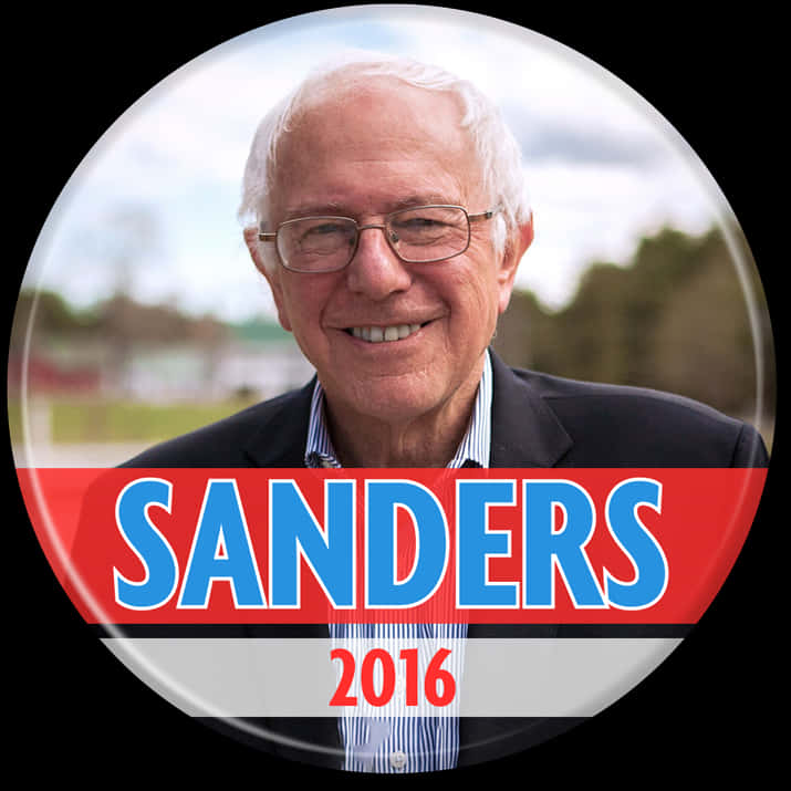 Bernie Sanders2016 Campaign Button PNG Image