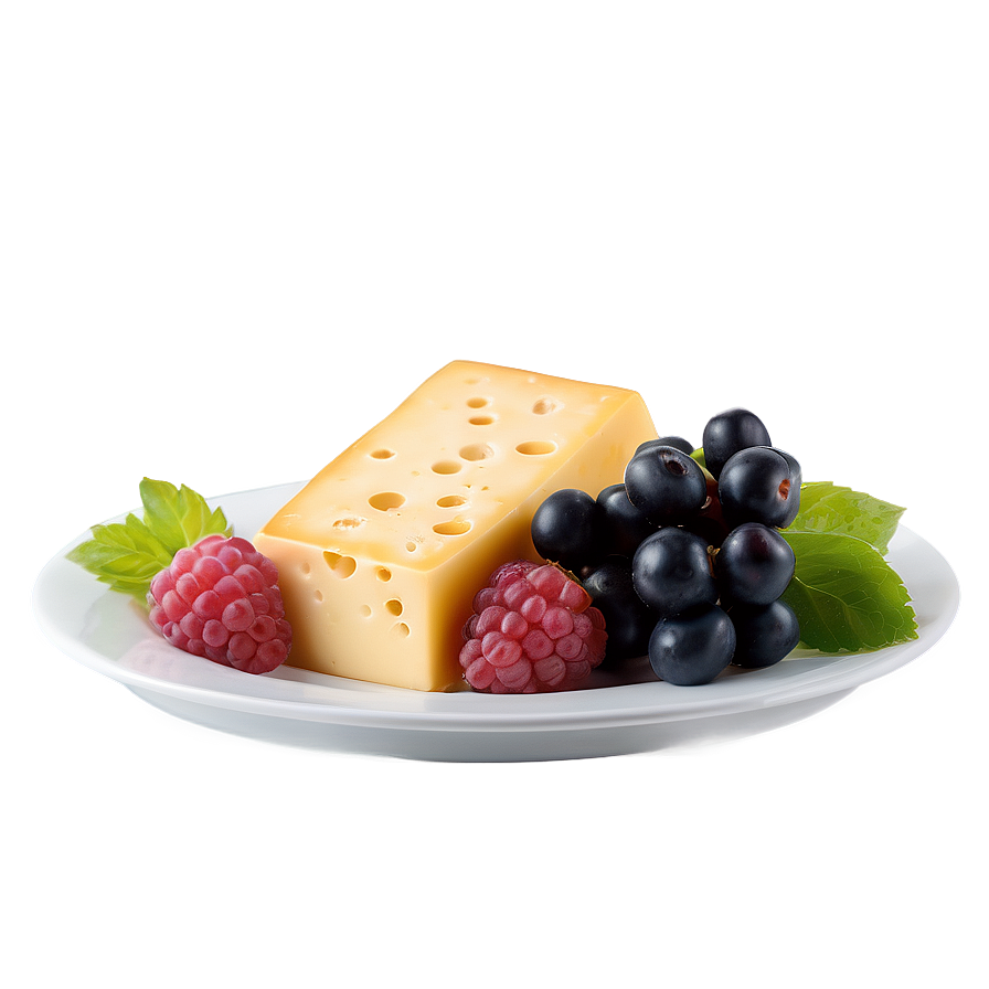 Berries And Cheese Platter Png Ppo58 PNG Image