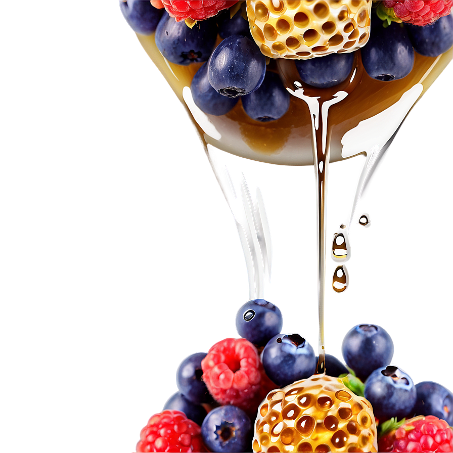 Berries With Honey Png 06122024 PNG Image