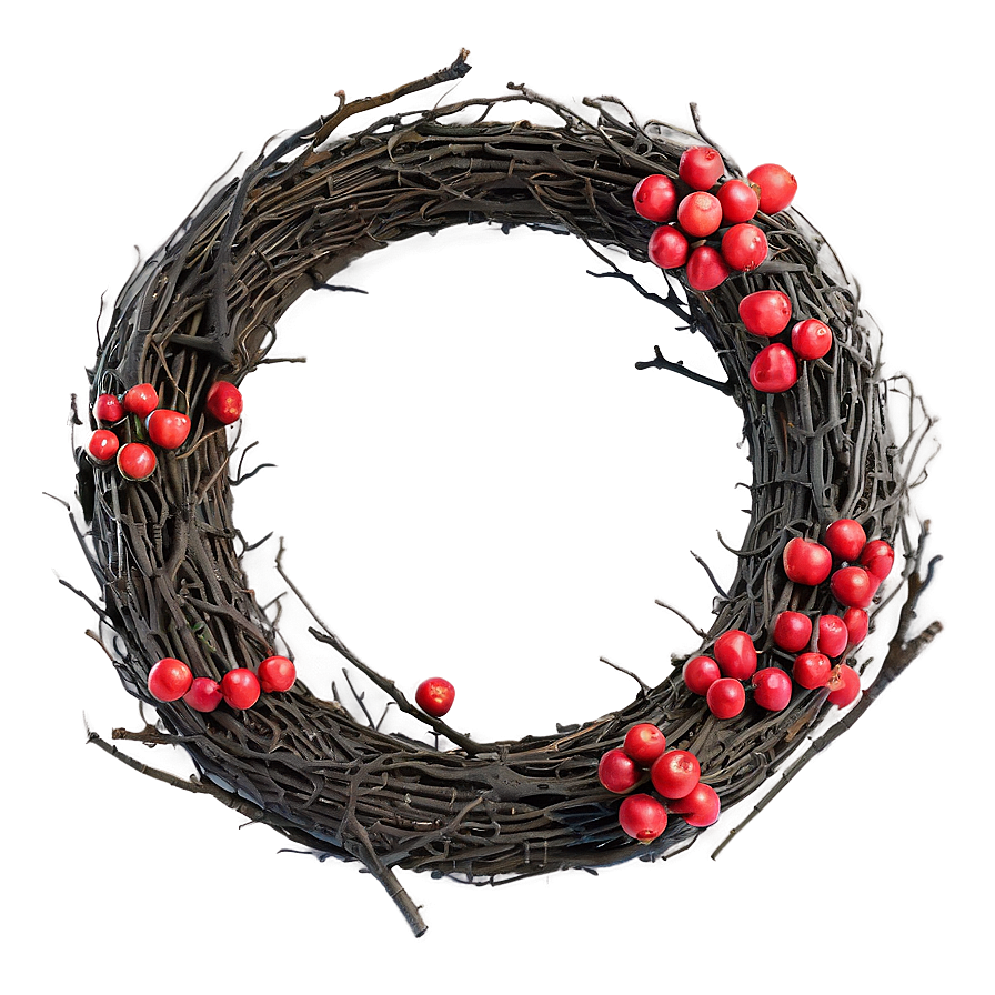 Berry And Twig Wreath Png Jll4 PNG Image