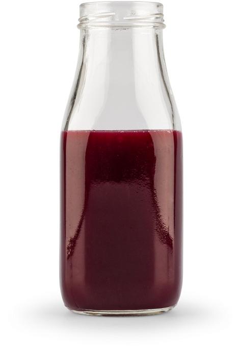 Berry Smoothiein Glass Bottle PNG Image