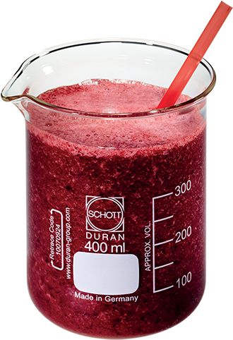 Berry Smoothiein Glass Measuring Cup PNG Image