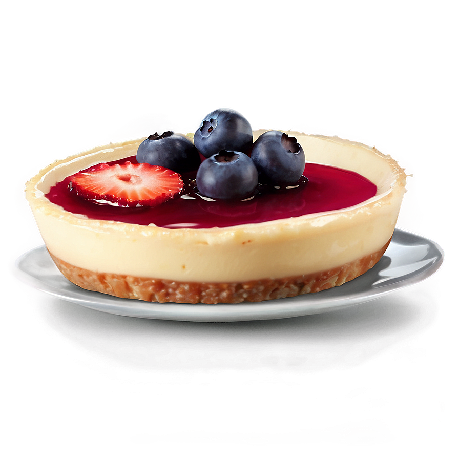 Berry-topped Flan Dessert Png Csa35 PNG Image