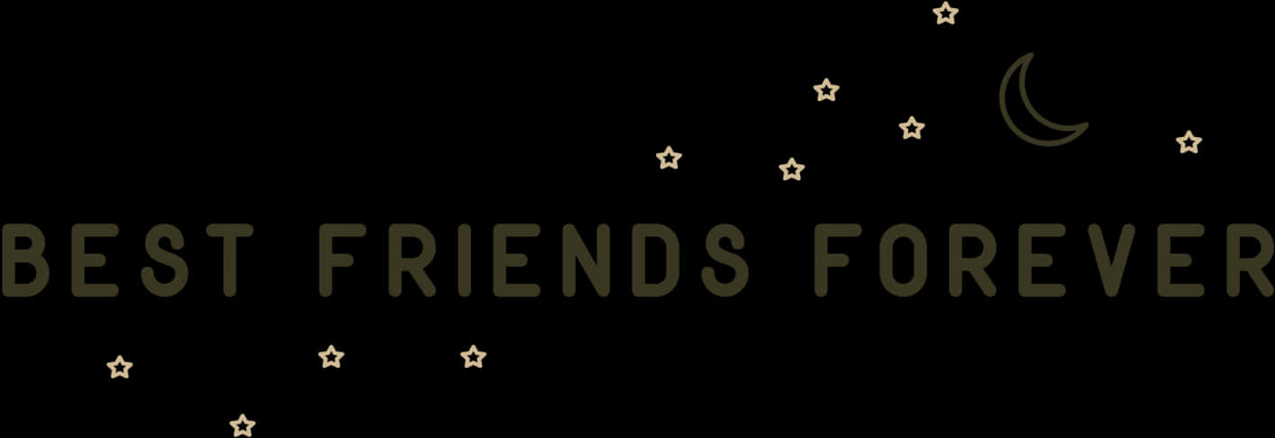 Best Friends Forever Night Sky PNG Image