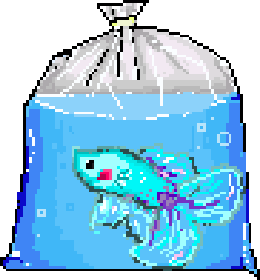 Betta Fishin Plastic Bag PNG Image