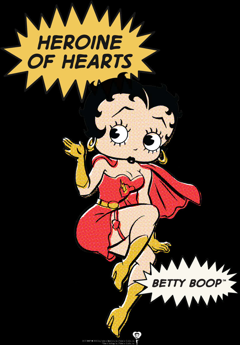 Betty Boop Heroineof Hearts Poster PNG Image