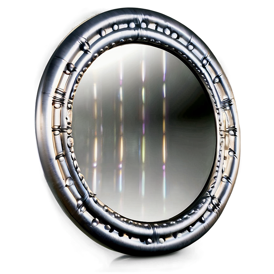 Beveled Edge Circle Mirror Png 06292024 PNG Image