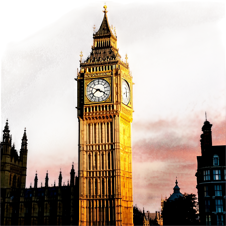 Big Ben At Sunset Png 24 PNG Image