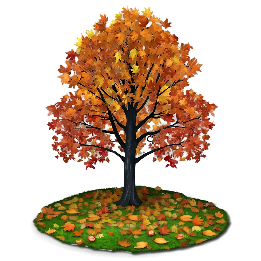 Big Tree With Autumn Leaves Png Xxq89 PNG Image