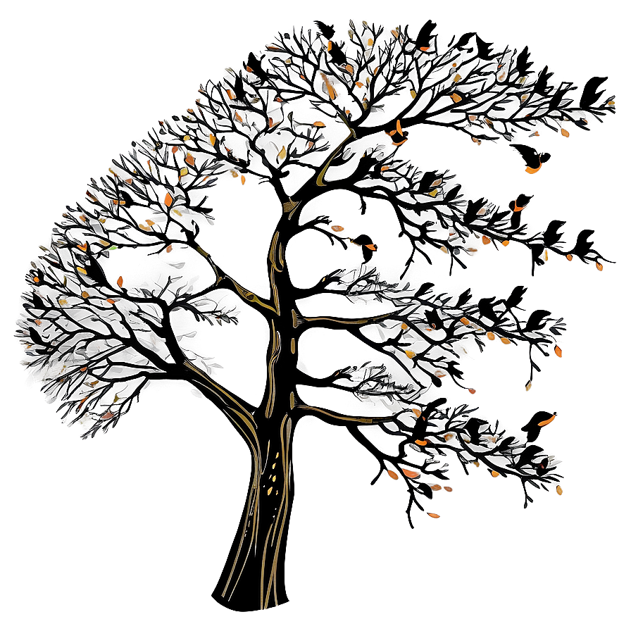 Big Tree With Birds Png 14 PNG Image