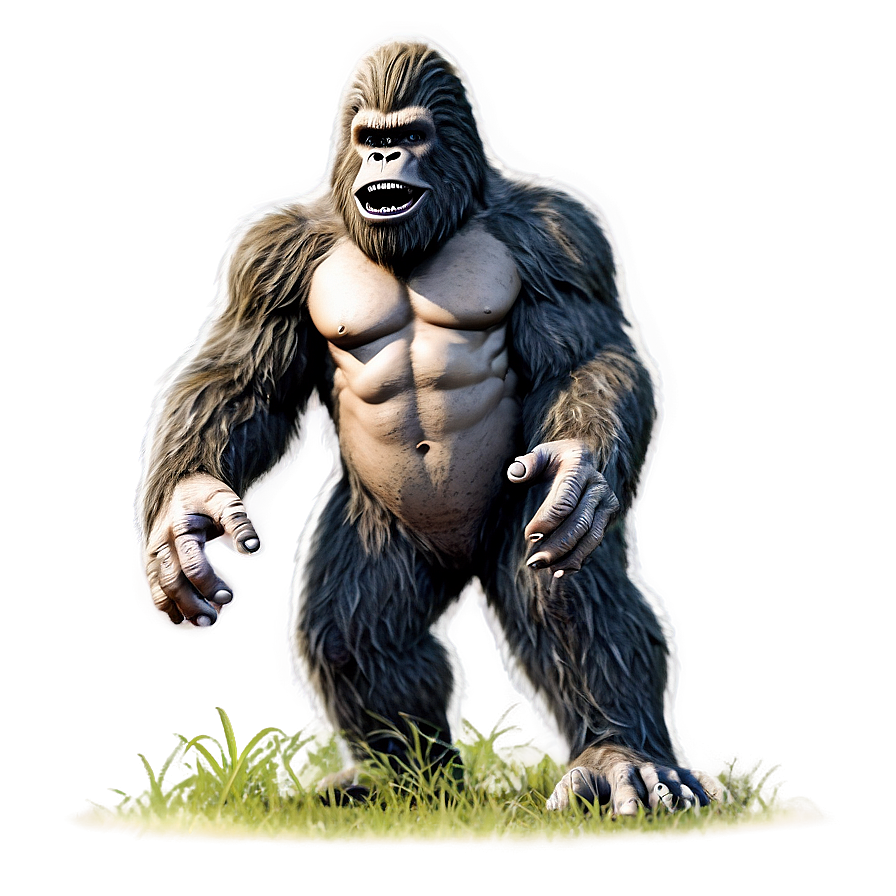 Bigfoot In Forest Background Png Atf64 PNG Image