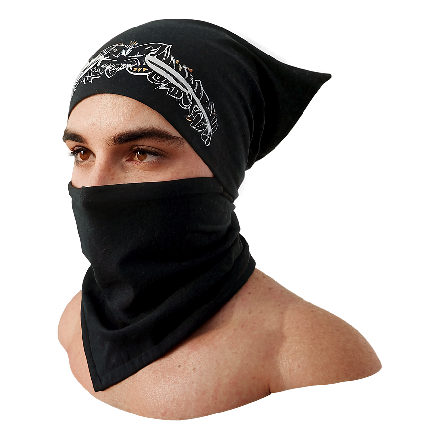 Biker Black Bandana Png Uem PNG Image