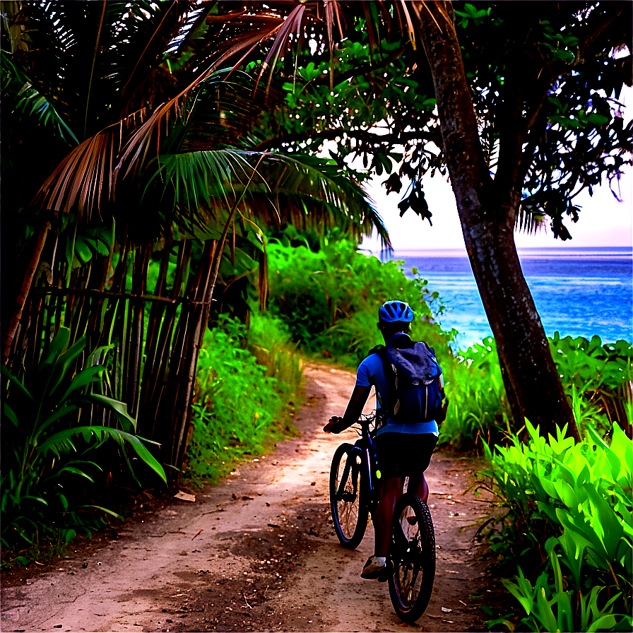 Biking On Island Paths Png 06282024 PNG Image