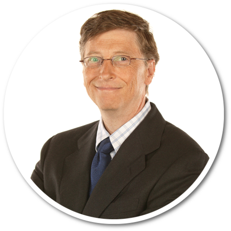 Bill Gates Portrait Smile PNG Image