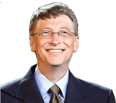 Bill Gates Smiling Portrait PNG Image