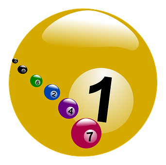 Billiard Balls Number One PNG Image