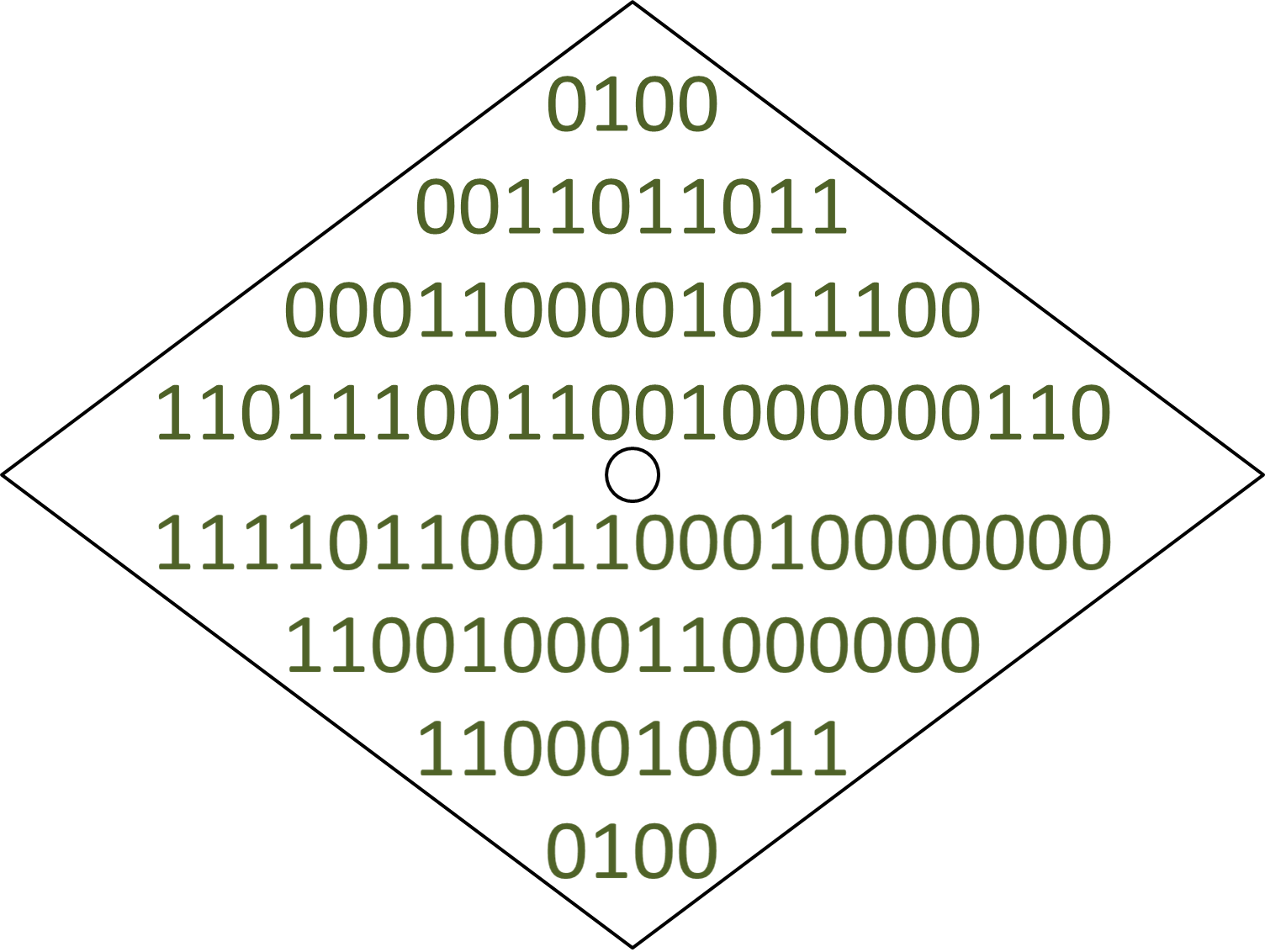 Binary Code Diamond Graphic PNG Image