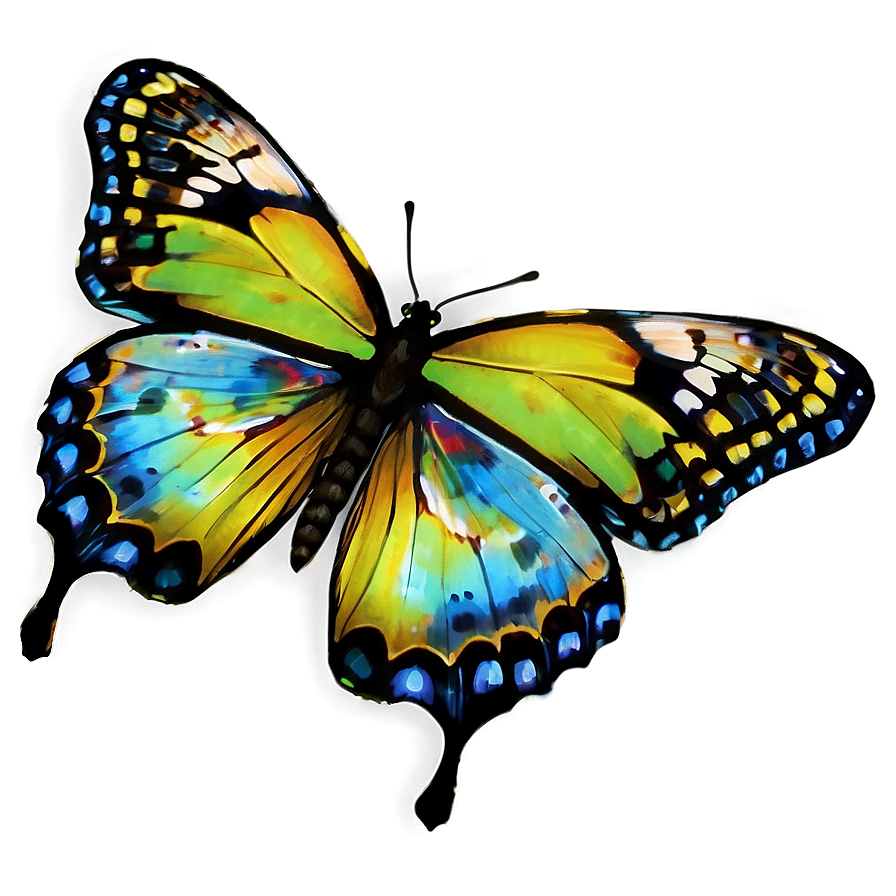 Bio-luminescent Butterfly Png Xqq56 PNG Image