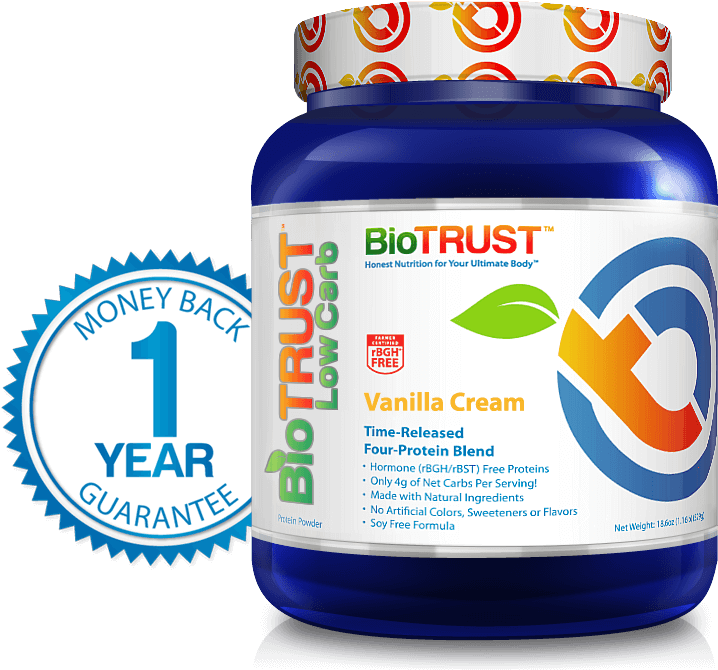 Bio Trust Protein Powder Vanilla Cream PNG Image