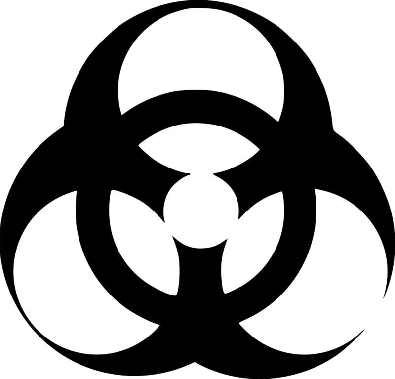 Biohazard Symbol Blackon Transparent PNG Image