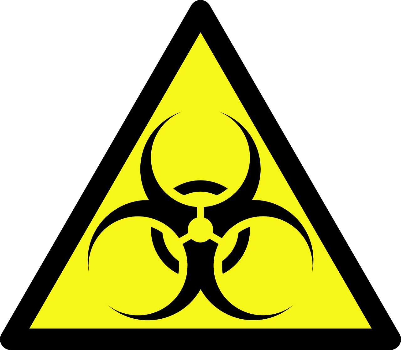 Biohazard Symbol Triangular Sign PNG Image