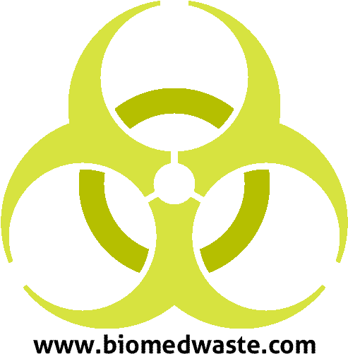 Biohazard Symbol Yellowon Gray Background PNG Image