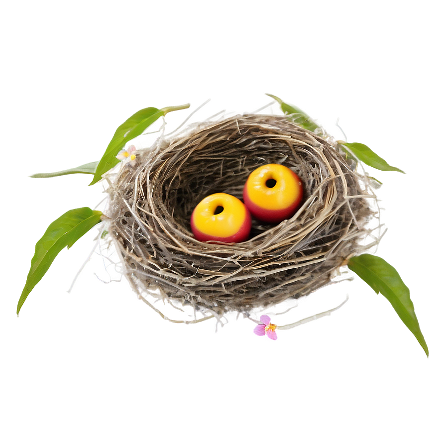 Bird Nest With Flowers Png Jgu73 PNG Image